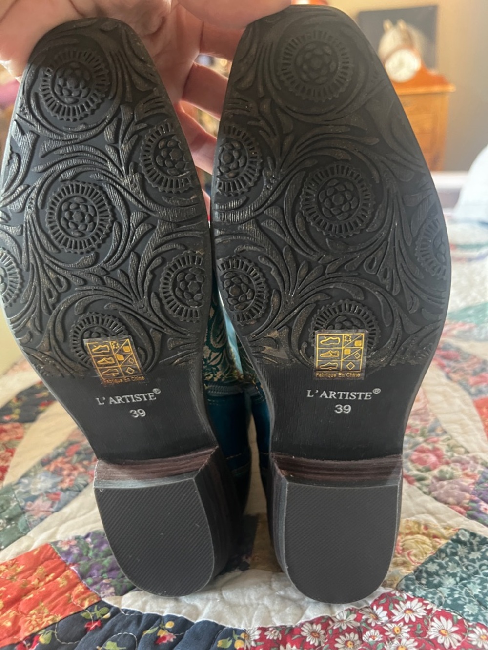 Brand New In box 👢Spring Step Turquoise Western Boots 🩵🩵🩵 - Picture 5 of 10